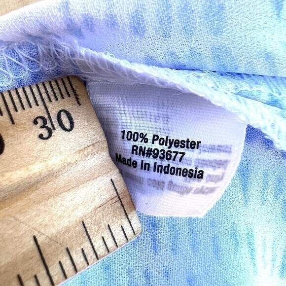 A.N.A A NEW APPROACH Blouse Top Size XS Sleeveless Tunic‎ White/Light Blue - Picture 14 of 14